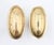 Reclaimed oval shaped entry door knobs made of brass with a polished finish. Good condition with surface wear from prior...