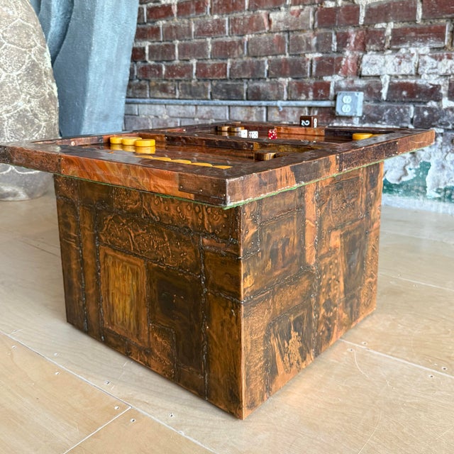 Paul Evans Copper Clad Backgammon Table Studio Made For Sale In Cleveland - Image 6 of 12