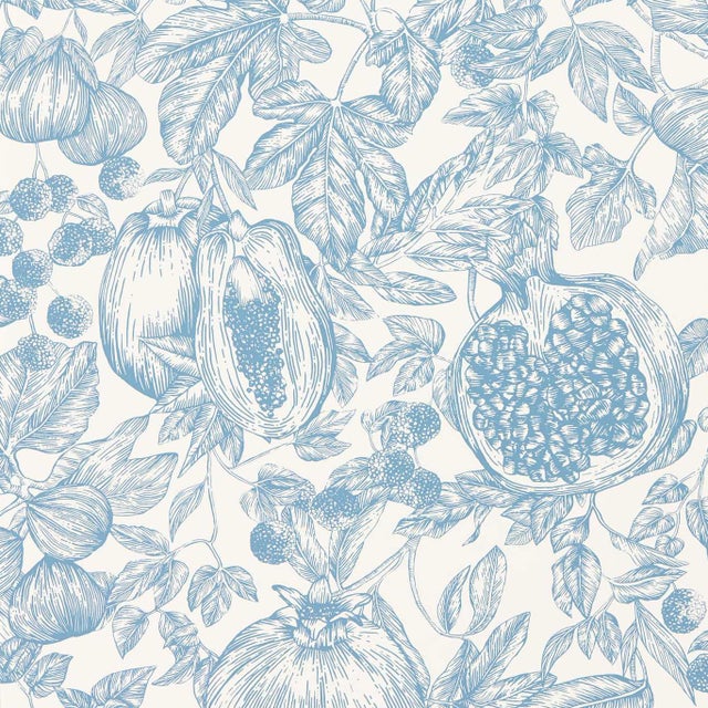 Harlequin Melograno Wallpaper in Celestial/Fig Blossom - a Sample For Sale