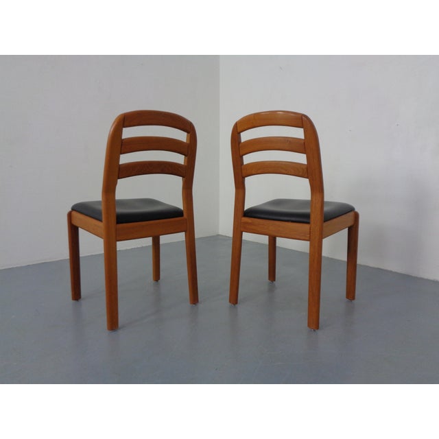 Danish Teak and Leather Chairs from Dyrlund, Denmark, 1970s, Set of 6 For Sale - Image 13 of 18