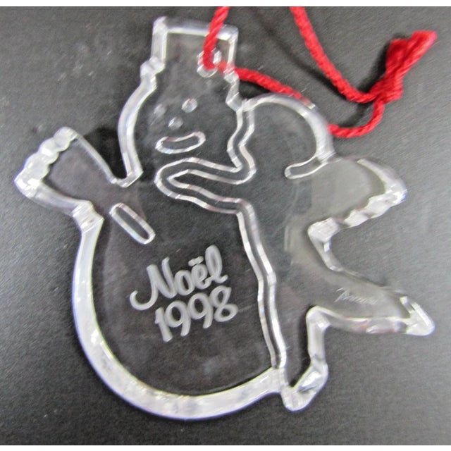 Transparent Baccarat Crystal Boxed Christmas Ornaments 1985, 1987, 1988, 1989, 1995, 1998 For Sale - Image 8 of 10