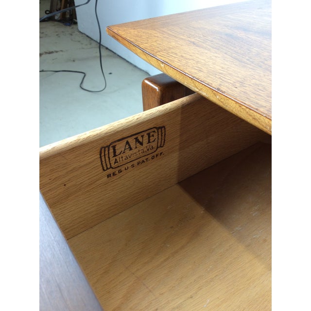 Pair of Mid Century Modern End Tables With Drawer by Lane Furniture For Sale In Philadelphia - Image 6 of 18