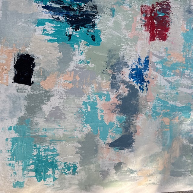 Original Large Abstract Acrylic Painting on Deep Canvas by Dawn Lensing For Sale - Image 9 of 9