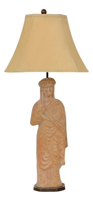 Neoclassical Terracotta Figure of Hera / Juno as a Table Lamp, Grand Tour Style