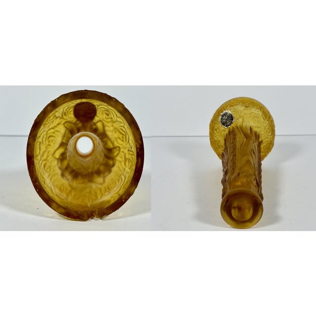Brown Art Deco Czech Glass Nudes Lamp Base c. 1930s Rare For Sale - Image 8 of 10