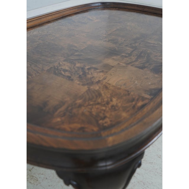 Hekman Burl Walnut Coffee Cocktail Table For Sale - Image 9 of 12
