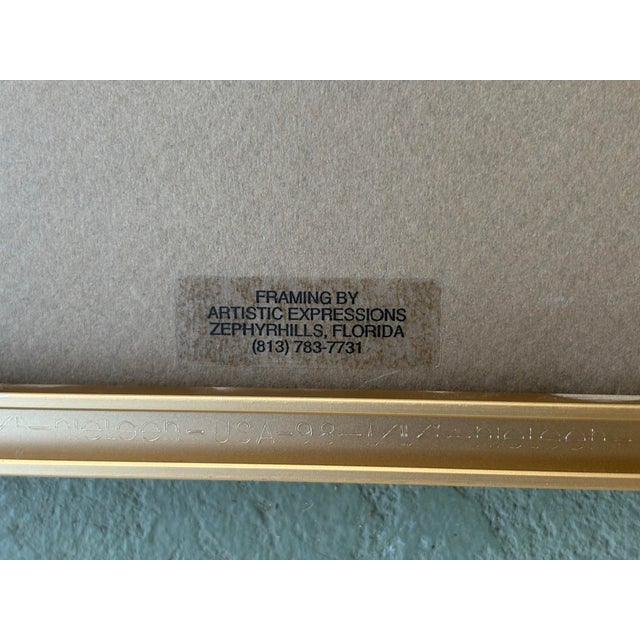 Vintage Signed Pastel Leopard Portrait – Framed Wildlife Big Cat Art by Joanmarie For Sale In Orlando - Image 6 of 6