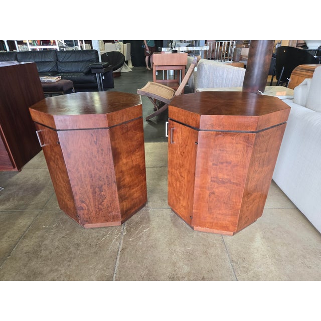 VIntage Wood Nightstands/End Tables- A Pair For Sale - Image 4 of 10
