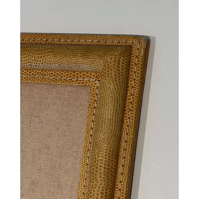 1970s 1970 Stitch by Stitch Leather Photo Frame For Sale - Image 5 of 12