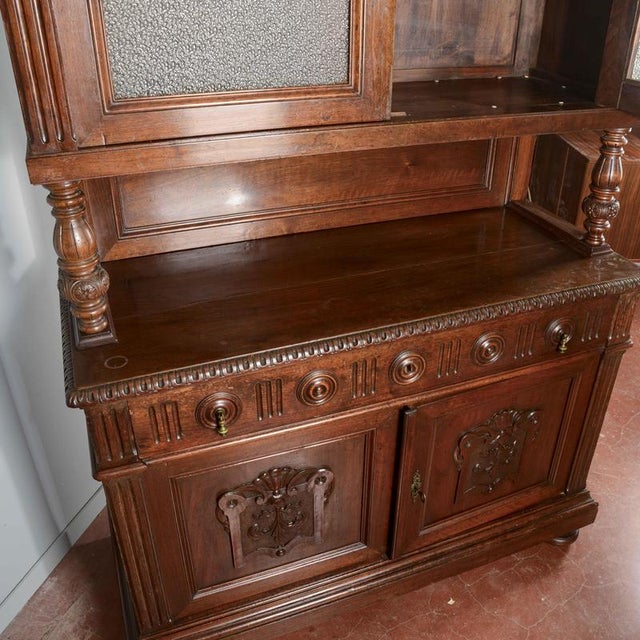 Umbertine Two-Body Carved Walnut Sideboard For Sale - Image 4 of 9