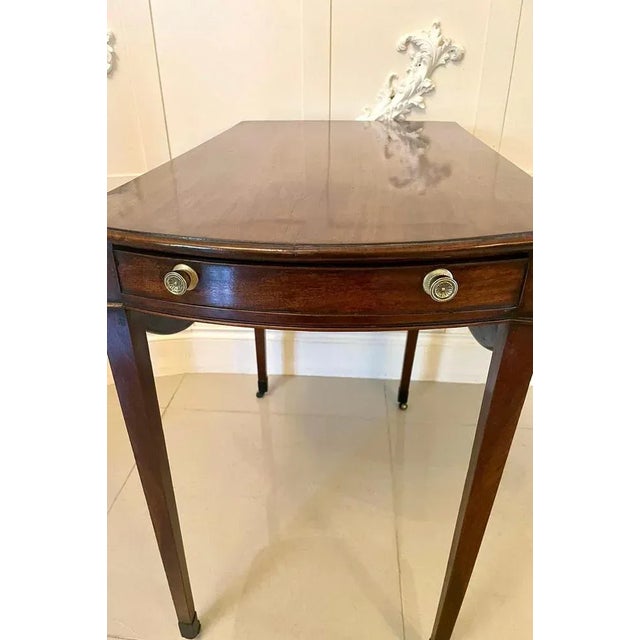 Wood Antique George III Mahogany Pembroke Table For Sale - Image 7 of 12