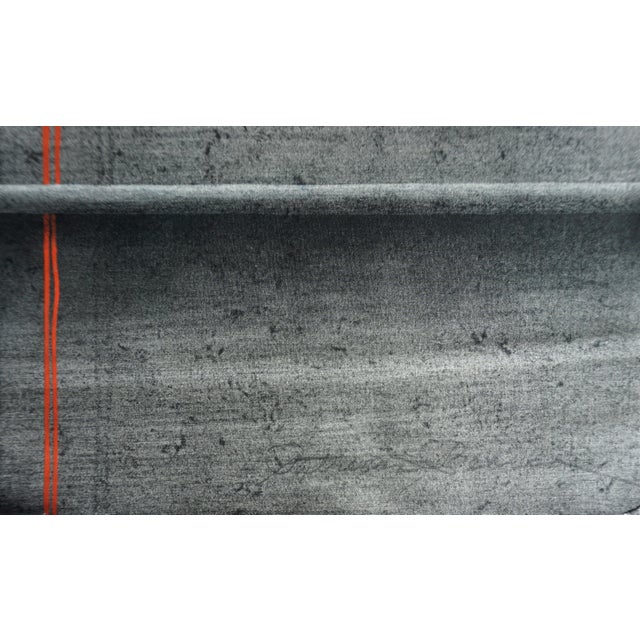 Patricia A. Pearce Black Mesh and Red Ribbon Collotype Abstract Triptych Circa 1990s For Sale - Image 4 of 5