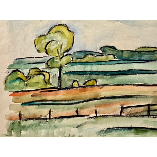 Original watercolor on paper by Henry Emil Salloch, also known as Heinz Emil Salloch, the German-born American artist and...