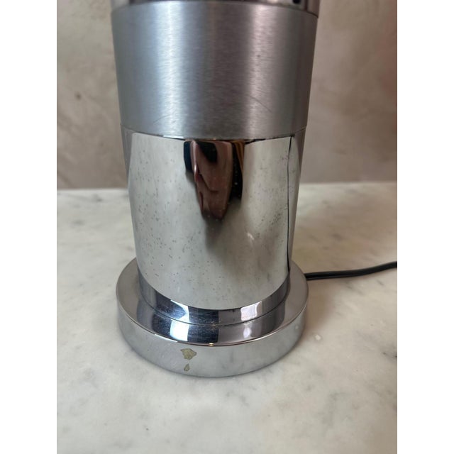 1970s Chrome Metal Table Lamp, 1970 For Sale - Image 5 of 11