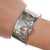 Rustic 6 7/8" Southwestern 3D Sterling Native Pots cuff bracelet For Sale - Image 3 of 11