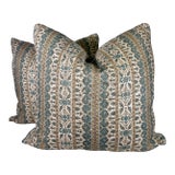 Jasper "Jammu" in Hemp 22" Pillows-a Pair For Sale