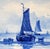 Large Blue and White Wall Plate with Handpainted Seascape after Mesdag from Royal Delft, 1960s For Sale - Image 4 of 12