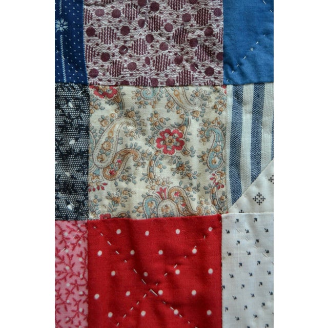 1910s ”Trip Around the World” Antique Quilt - For Sale - Image 11 of 16