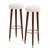 Mid-Century Modern Mid Century Mahogany and Parchment Bar and Stool Set, Brass Details For Sale - Image 3 of 5