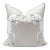 Marching Horses 20" Throw Pillow, Cream and Taupe For Sale