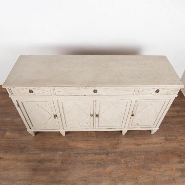 19th Century Swedish Gray Gustavian Sideboard Buffet For Sale - Image 4 of 13