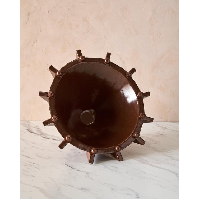 "Vessel No. Ii" Handmade Sculptural Stoneware Bowl by Devin Wilde for Lawson Fenning in Iron For Sale - Image 4 of 7