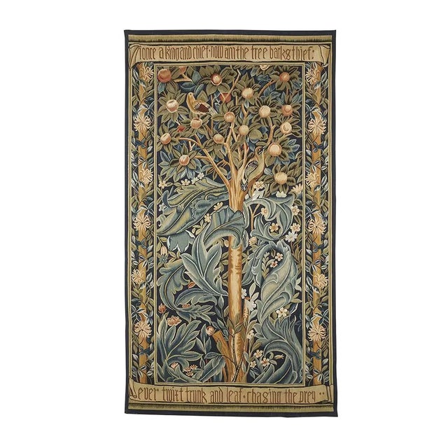 From an original tapestry woven by Morris & Co. at Merton Abbey, Surrey, circa 1885. This ornate Woodpecker tapestry is...