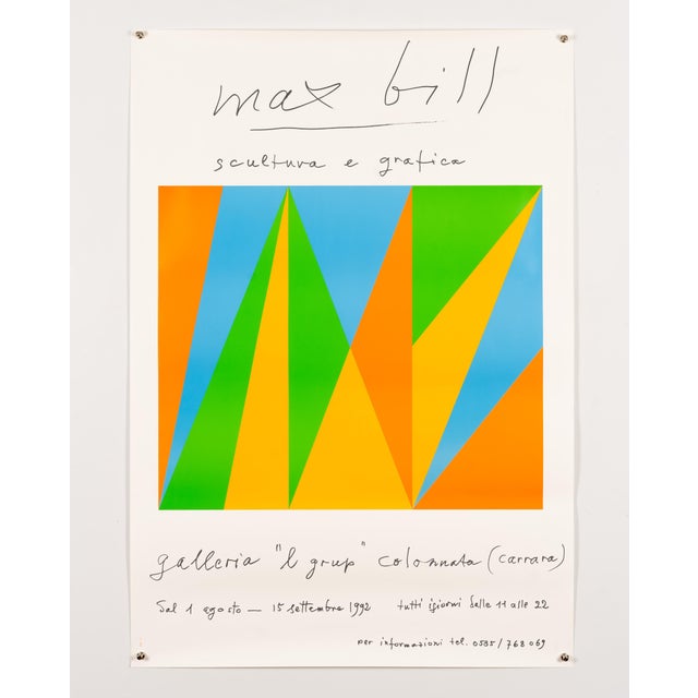 Sculpture and Graphics Original Exhibition Poster by Max Bill, 1992 For Sale - Image 3 of 9