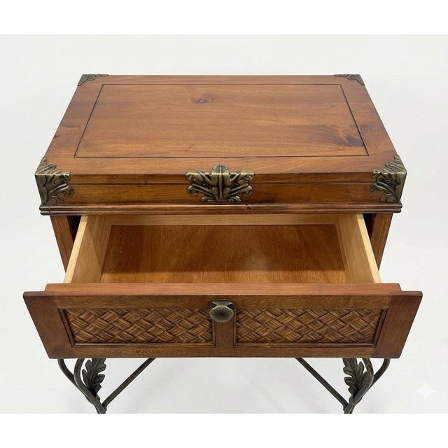 Traditional Pair of Vintage Tropical Regency Chests For Sale - Image 3 of 8