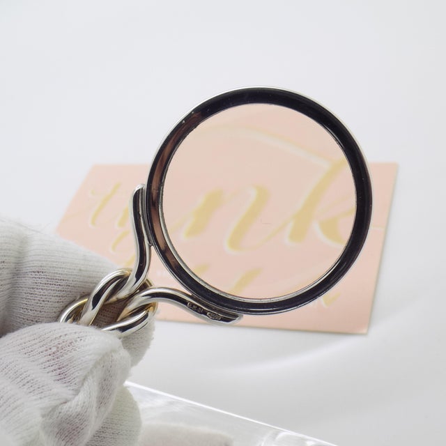 Vintage Italian Handmade Genuine Silver Paper Knife and Magnifier Desk Set For Sale - Image 14 of 18