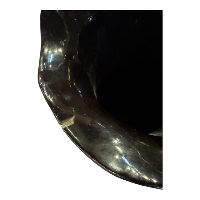 20th Century Asian Laquer and Mother of Pearl Inlay Vase For Sale - Image 9 of 9