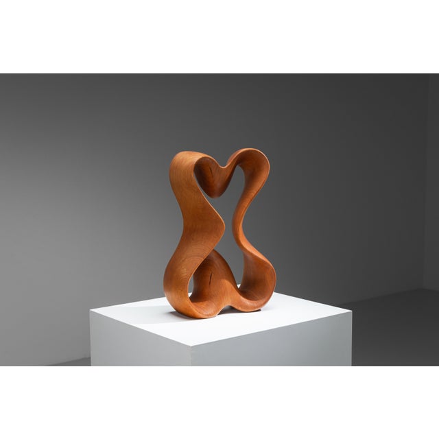 Unknown, Abstract Sculpture with Organic Flowing Curves, 1960s, Teak For Sale - Image 6 of 18