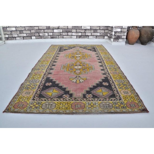 Mid 20th Century Handknotted Light Pink Rug For Sale - Image 4 of 10