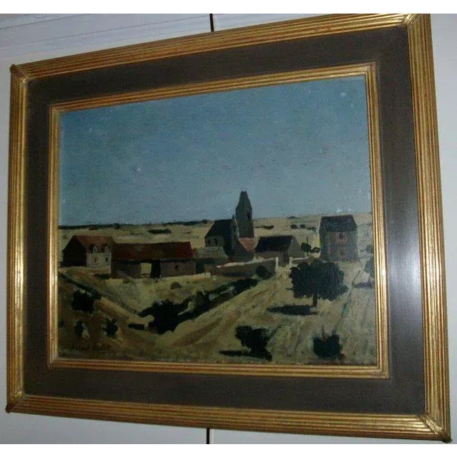 Late 19th Century Roland Oudot French Oil Painting on Board of a Country Landscape For Sale - Image 5 of 6