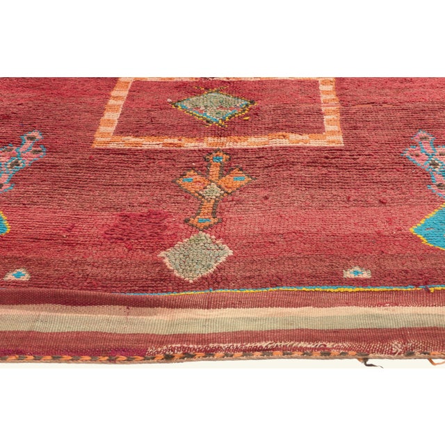 Berber Tribes of Morocco Vintage Taznakht Moroccan Rug, 06'07 X 09'10 For Sale - Image 4 of 10