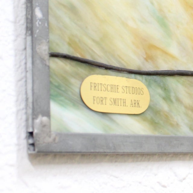 Large Stained Glass Portrait 1970s For Sale - Image 4 of 6