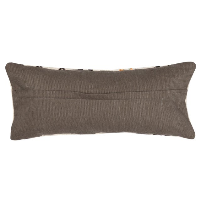 12"x28" Vintage Lumbar Pillow Cover. Handknotted Cushion Cover. Accent Pillow For Sale - Image 4 of 4