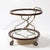 Mid-Century Modernist Two-Tier Walnut, Polished Brass & Glass Serving Cart For Sale In New York - Image 6 of 12