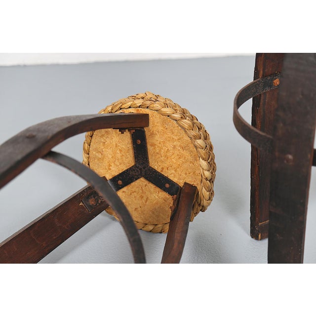 Vintage French Bar Stools by Frida Minet and Adrien Audoux, 1950s, Set of 2 For Sale - Image 12 of 14