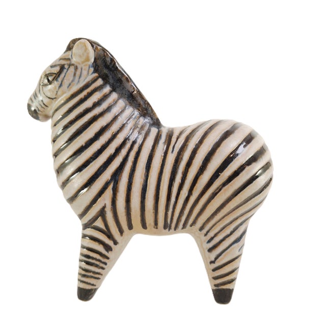 Mid-Century Modern Zoo Zebra Figurine by Lisa Larson for Gustavsberg For Sale - Image 3 of 9