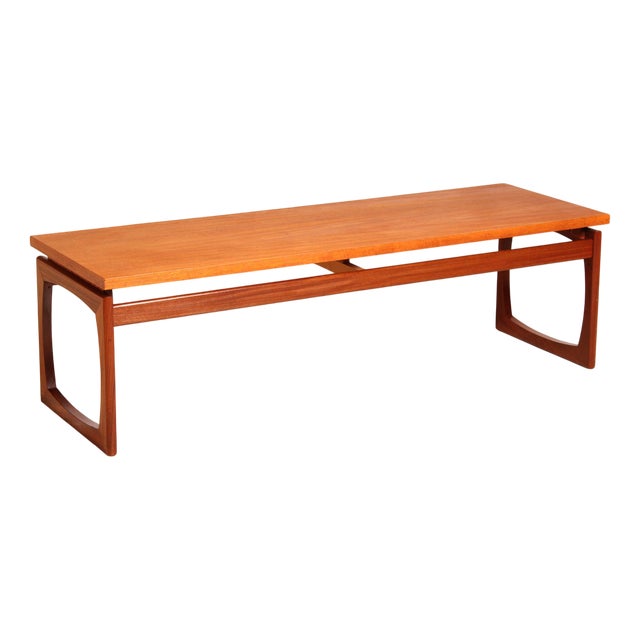Long Mid-Century Quadrille Coffee Table in Teak from G-Plan, 1960s For Sale
