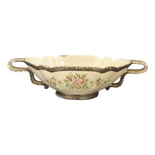 Vintage Ceramic Centerpiece Vase by Alpinolo Magnini for Cima Deruta, 1950s For Sale