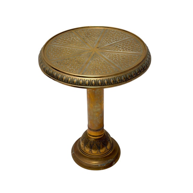 Vintage Art Deco Side Table in Brass, 1920s For Sale - Image 10 of 10