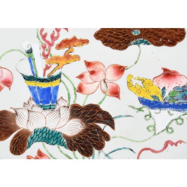 The Garden of Abundance: A Famille Rose Octagonal Dish, Circa 1740 This magnificent octagonal dish is a vibrant tableau of...