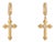 Divine Spark Cross Gold Vermeil Earrings, A Pair For Sale