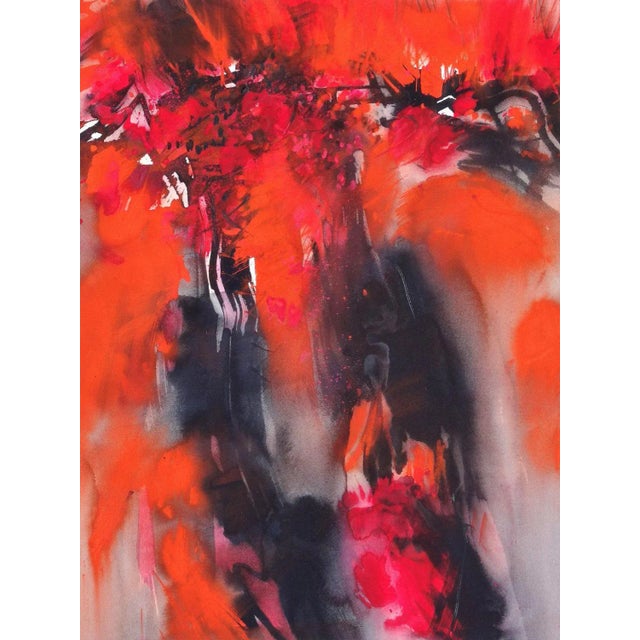 Paper arches, anti-reflective glass frame 80 x 60cm about nicole b. : belgian artist born in 1944 ''in fact, abstraction...