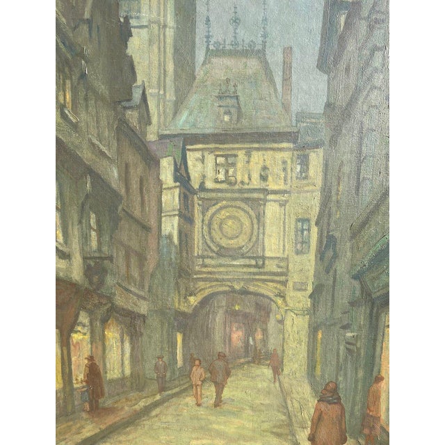 Louis Massin, Rouen, the Big Clock, Oil Painting For Sale - Image 3 of 11