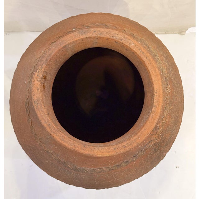 Terra Cotta Amphora or Garden Urn Pot From Greece For Sale In Austin - Image 6 of 7