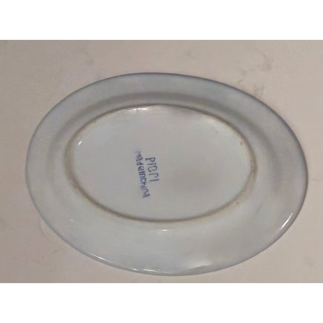 Stone Imari Cobalt Blue and Iron-Red Japanese Floral Themed Decorative Plate Curation-Set of 9 For Sale - Image 7 of 18