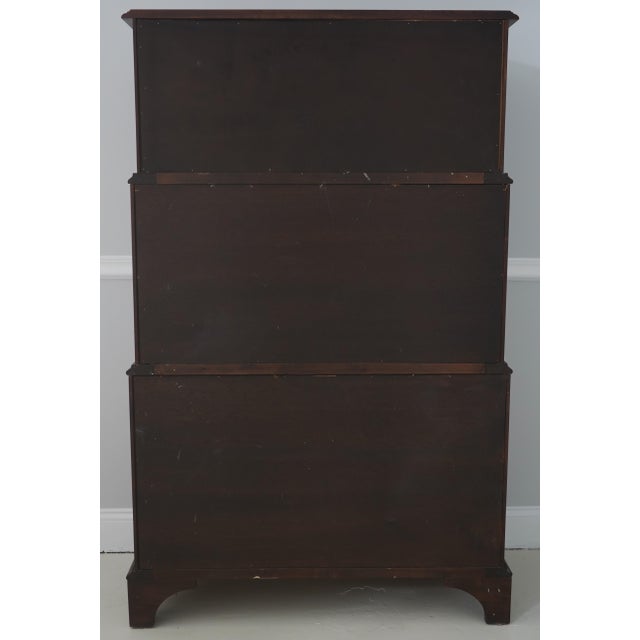 Harden 7 Drawer Cherry Triple Style Chest on Chest For Sale - Image 14 of 15